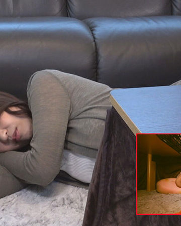 炬燵の中で悪戯三昧！熟女の熟れたアソコは感度抜群！ハメ心地最高！中にたっぷり出しちゃいました！/即ヌキ